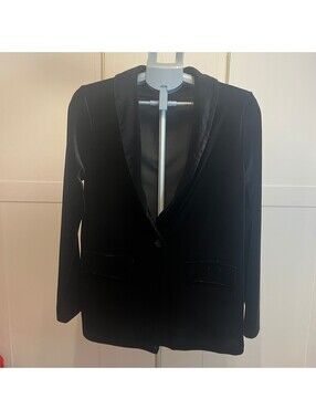 Sincerely Jules Black Velvet Blazer Women's Large